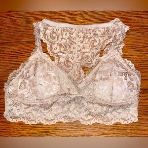 6 racer back lace bralettes w cups